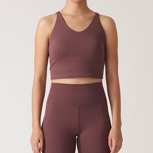 リアルストーン Real Stone ミディアムトップ ヨガ フィットネス ウィメンズ RF-L019T-WINE