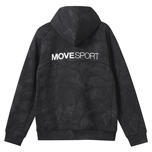 デサント DESCENTE S.F.TECH SHIELD 総柄フルジップフーディー 長袖 メンズ ST4FSW44M-BKBK