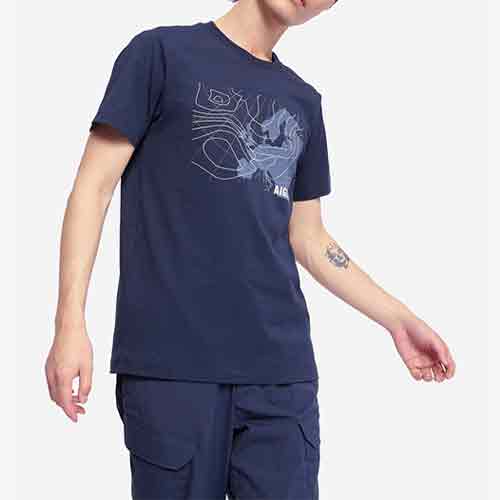 エーグル AIGLE 吸水速乾 プリントTシャツ半袖 メンズ アウトドア ZBHBG64-003