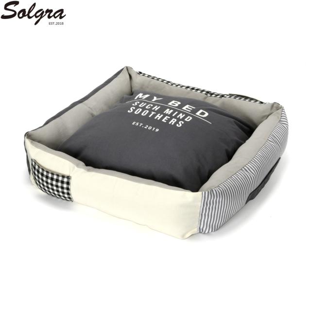 Solgra ソルグラ ナチュラルスクエアベッド グレー