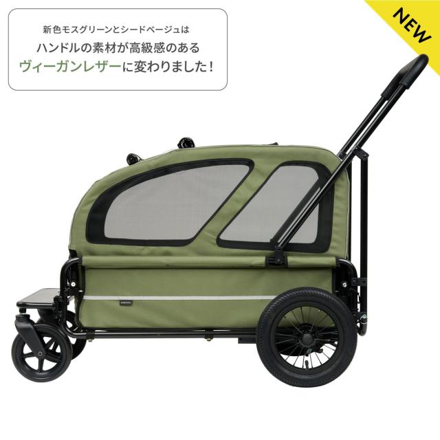 エアバギー フォー ペット AIRBUGGY FOR PET ペットカート キューブ キャリッジ（CARRIAGE）セット（台車＋ルーフ） モスグリーン_1