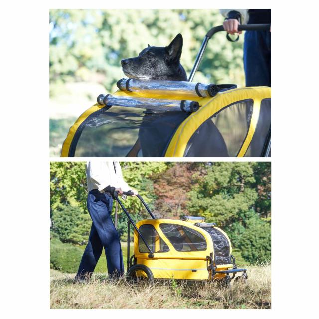 エアバギー フォー ペット AIRBUGGY FOR PET ペットカート キューブ キャリッジ（CARRIAGE）セット（台車＋ルーフ） モスグリーン_10