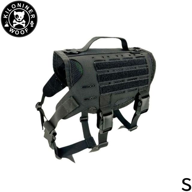 KILONINER キロナイナー M4 Tactical MOLLE Vest Laser Cut M4タクティカルモールベストレーザーカット ハーネス S Black