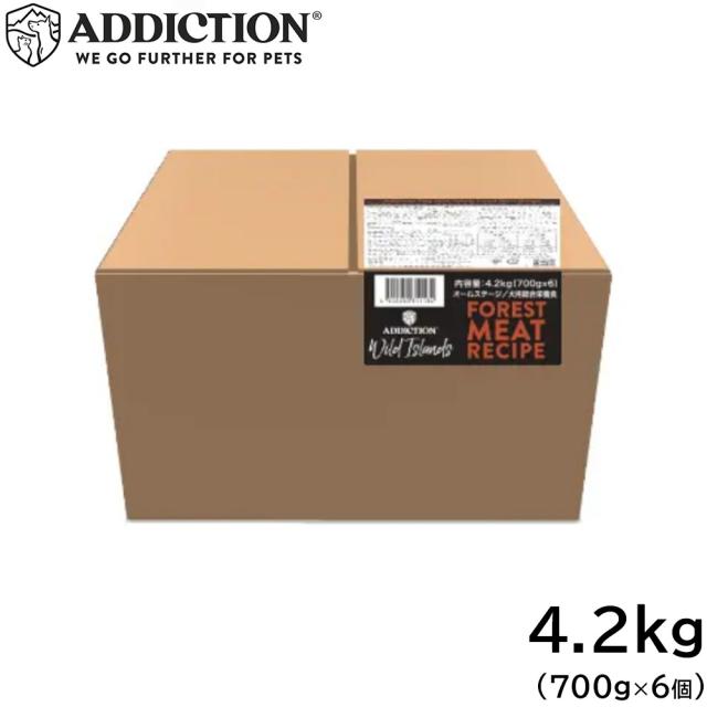 アディクション ADDICTION ワイルドアイランズ ドッグフード フォレストミートレシピ グレインフリー 4.2kg（700g×6個） 13,616円