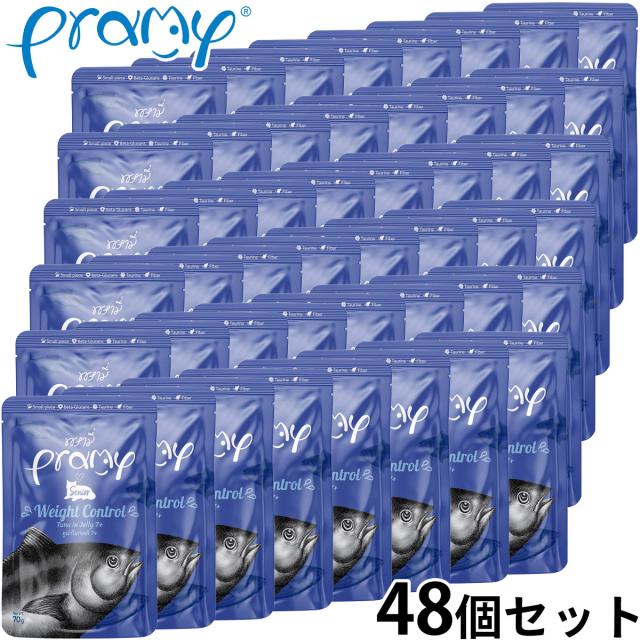 プラミー Pramy キャットフード ウェットフード ツナゼリー ウエイトコントロール シニア 70g×48個セット