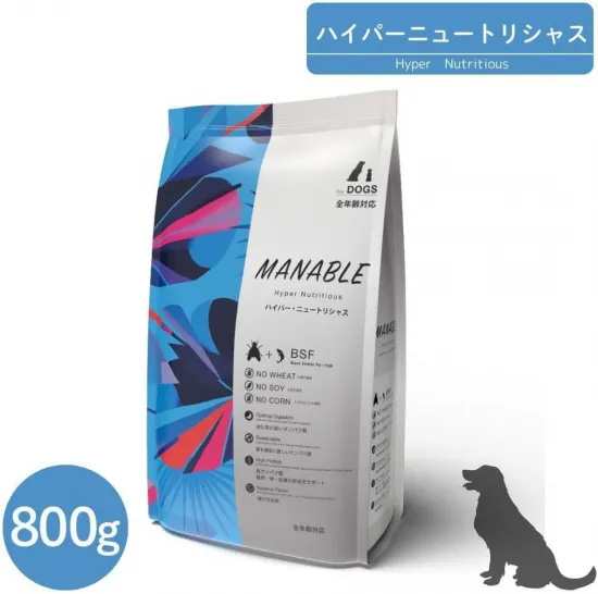 マナブレ MANABLE ドッグフード ハイパーニュートリシャス 800g×20個_1