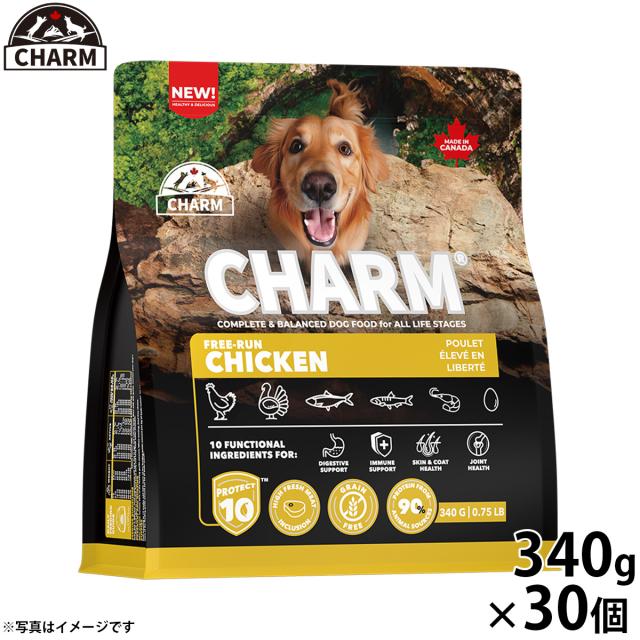 チャーム CHARM フリーランチキン ドッグフード グレインフリー 340g×30個