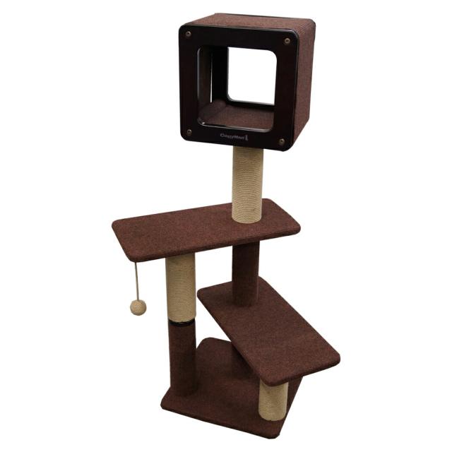 キャティーマン モダンルームスクラッチ ラージH120【送料無料】 猫 おもちゃ キャットタワーの通販は 8,476円