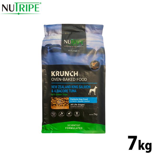ニュートライプ NUTRIPE ドッグフード クランチ オーブンベークド キングサーモン＆ツナwithグリーントライプ 7kg