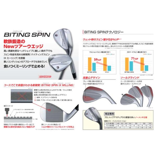 ブリヂストン ゴルフ 2024 BITING SPIN ウェッジ N.S.PRO MODUS3  TOUR120 スチールシャフト 日本正規品