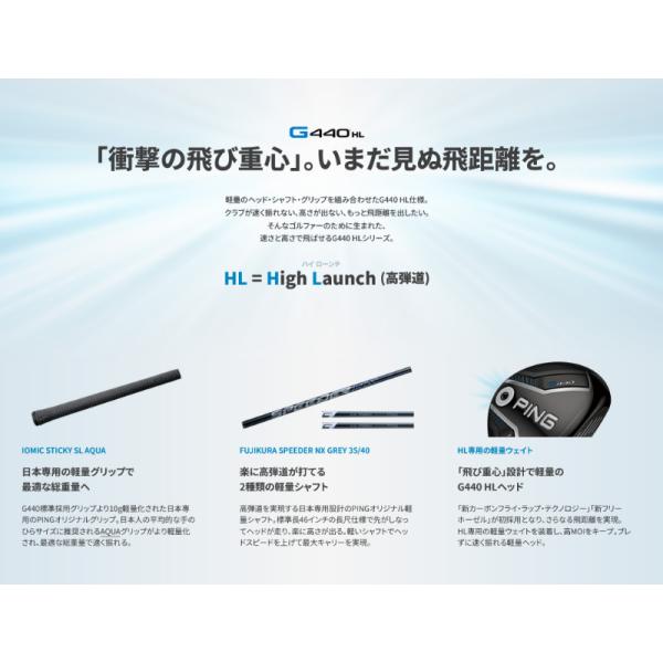 【在庫品/即納】右用 PING 2025 ピンゴルフ G440 HL MAX フェアウェイウッド FUJIKURA SPEEDER NX GREY 日本正規品 pg440 オールスタンダード_11