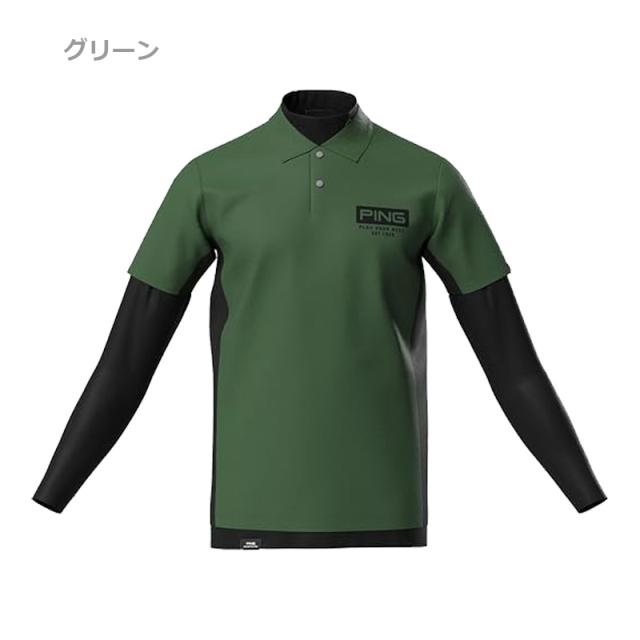 【即納】2025 PING ピンゴルフ メンズ インナーシャツ レイヤードツインセット ポロシャツ 621-5160201 日本正規品_5
