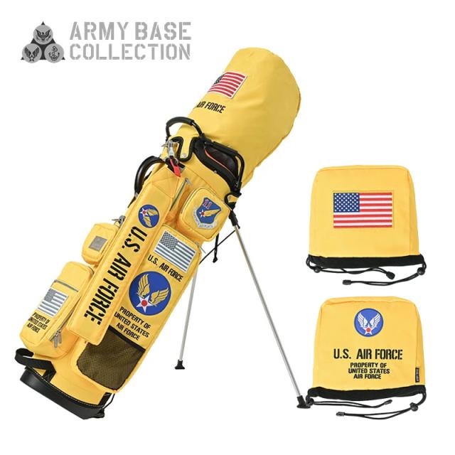 【即納】2025 アーミーベースコレクション スタンド キャディバッグ アーミーイエロー アイアンカバー付き ABC-061SB 日本正規品