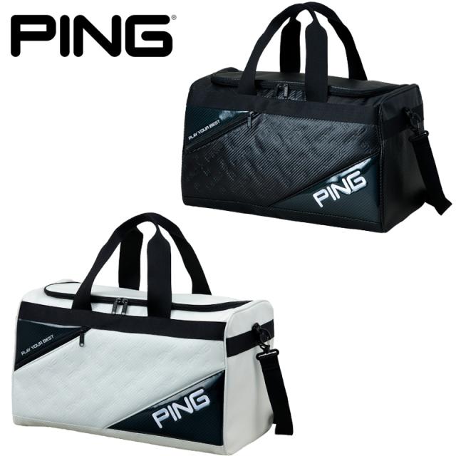 2025 PING ピンゴルフ GB-U2516 エンボス ボストンバッグ 38573 WHITE/BLACK 日本正規品 pnap