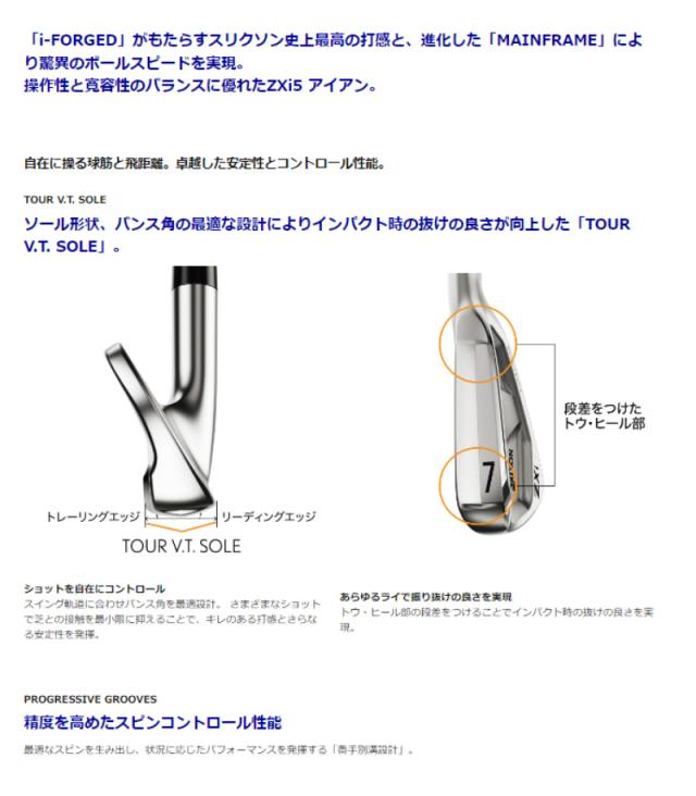 2024 スリクソン ZXi5 アイアン 6本セット(#5-PW) N.S.PRO 950GH neo