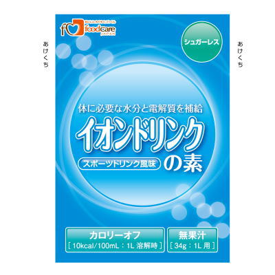 フードケア　イオンドリンクの素　スポーツドリンク風味　34ｇ×100　　シュガーレス　水分補給　【栄養】