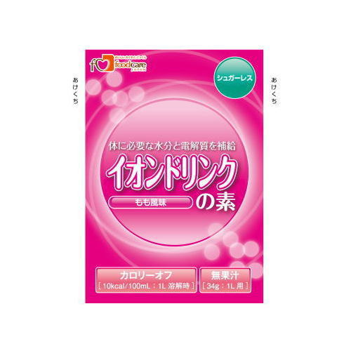 フードケア　イオンドリンクの素　もも風味　34ｇ×100　　シュガーレス　水分補給　【栄養】