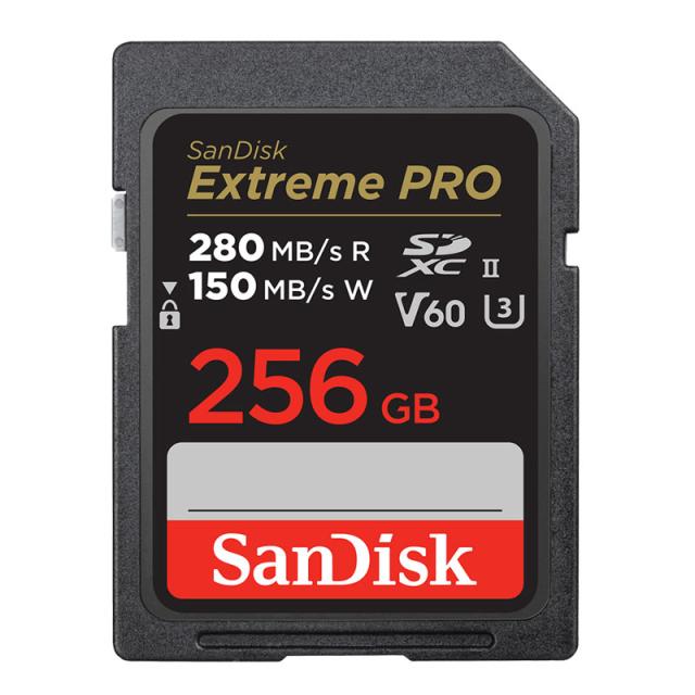 SDXCカード 256GB sandisk Extreme Pro UHS-II サンディスク U3 V60 6K 4K R:280MB/s W:150MB/s  SDSDXEP-256G-GN4IN  ネコポス送料無料