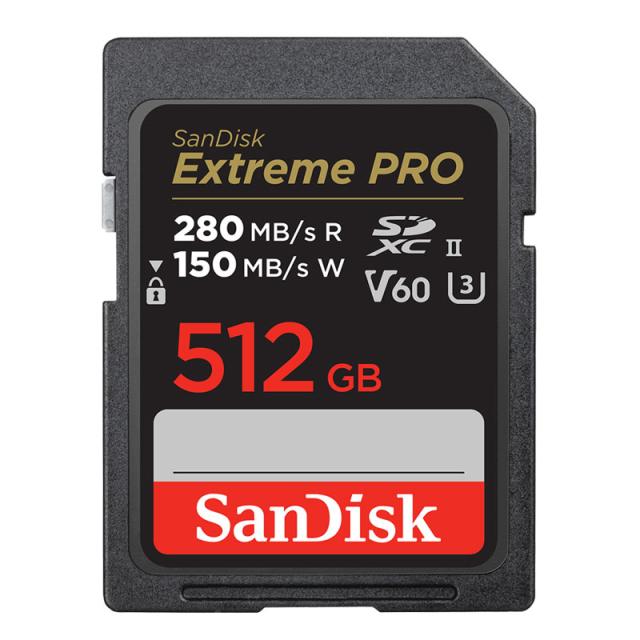 SDXCカード 512GB sandisk Extreme Pro UHS-II サンディスク U3 V60 6K 4K R:280MB/s W:150MB/s  SDSDXEP-512G-GN4IN 並行輸入品 宅配便送料無料