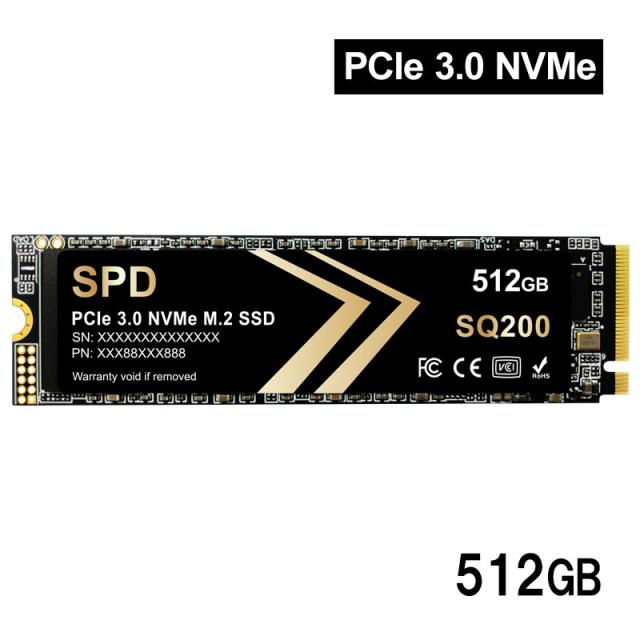 SPD SSD 512GB M.2 2280 PCIe 3.0 NVMe R: 3300MB/s W: 1300MB/s 3D NAND  SQ200NV4-512GB 3年保証 ネコポス送料無料