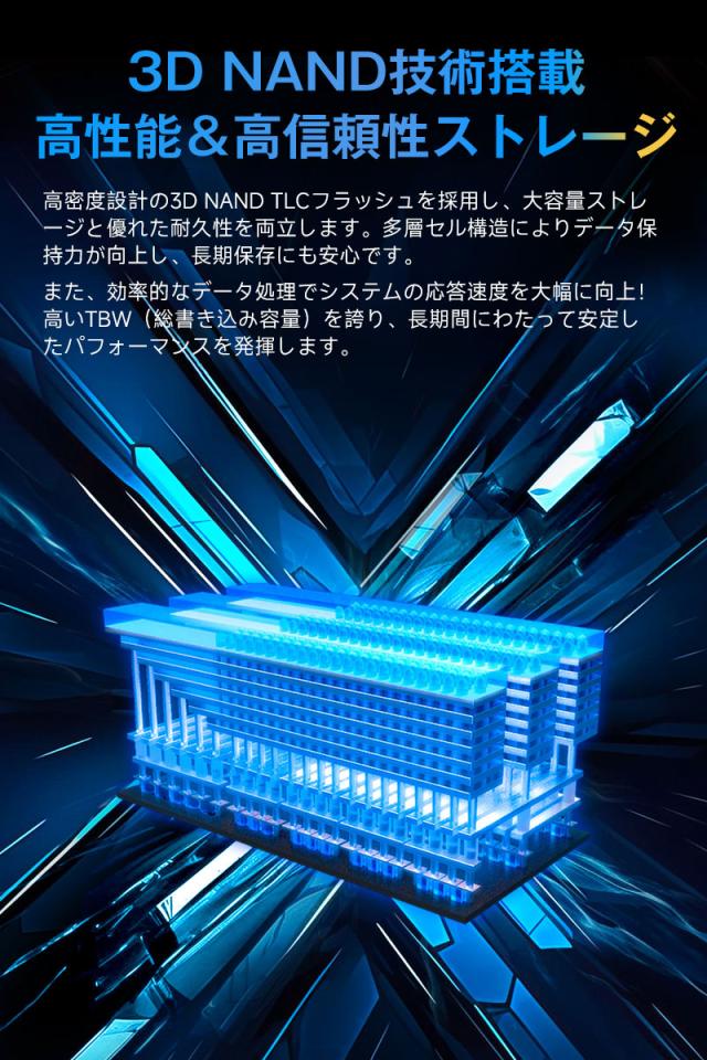 YMTC ZHITAI 2TB 内蔵SSD NVMe M.2 2280 R:14000MB/s W:12500MB/s PCIe 5.0 3D NAND TLC TiPro9000 ヒートシンク付属 PS5対応 5年保証宅配便送料無料 並行輸入品_3