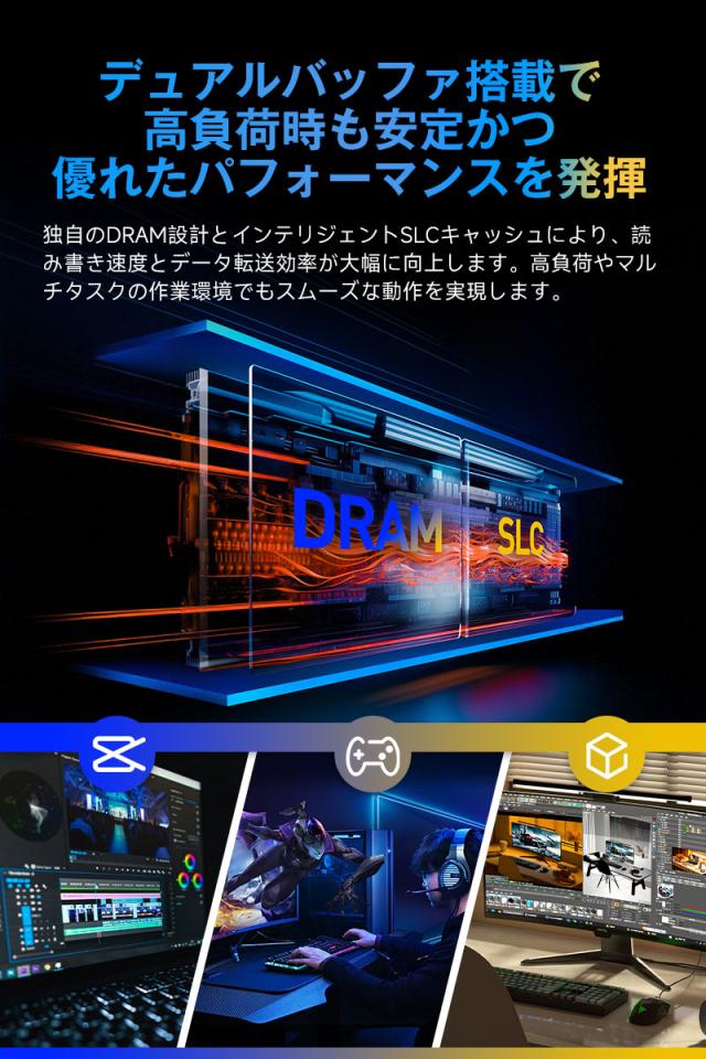 YMTC ZHITAI 2TB 内蔵SSD NVMe M.2 2280 R:14000MB/s W:12500MB/s PCIe 5.0 3D NAND TLC TiPro9000 ヒートシンク付属 PS5対応 5年保証宅配便送料無料 並行輸入品_5