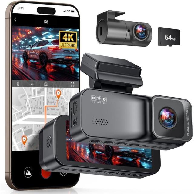 ドライブレコーダー ミラー型 IMX415センサー 800万画素 音声