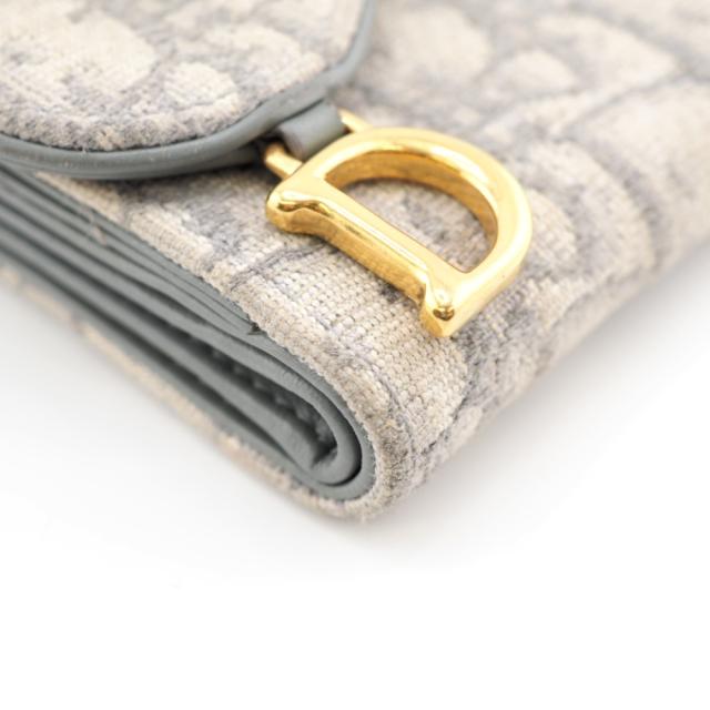 Christian Dior クリスチャンディオール 三つ折り財布 グレー