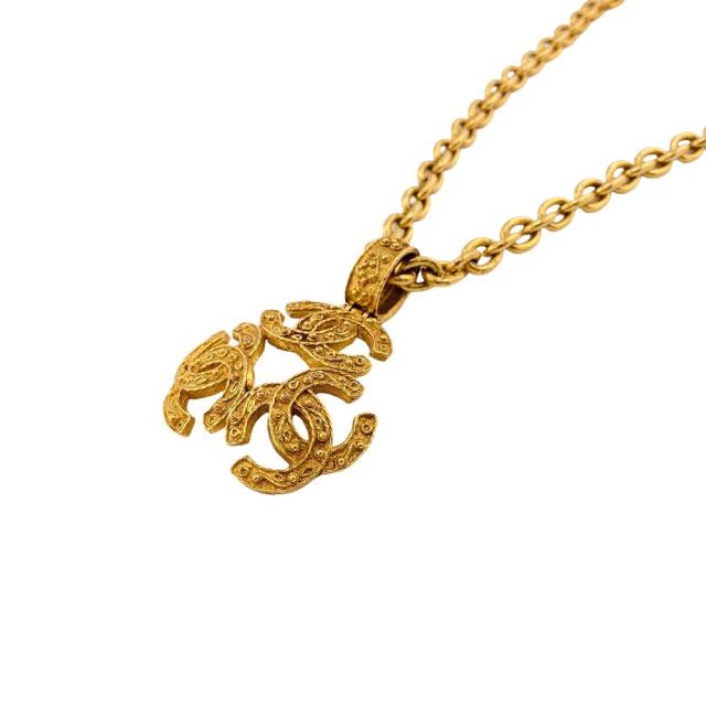 CHANEL シャネル トリプルココマーク ネックレス ゴールド レディース