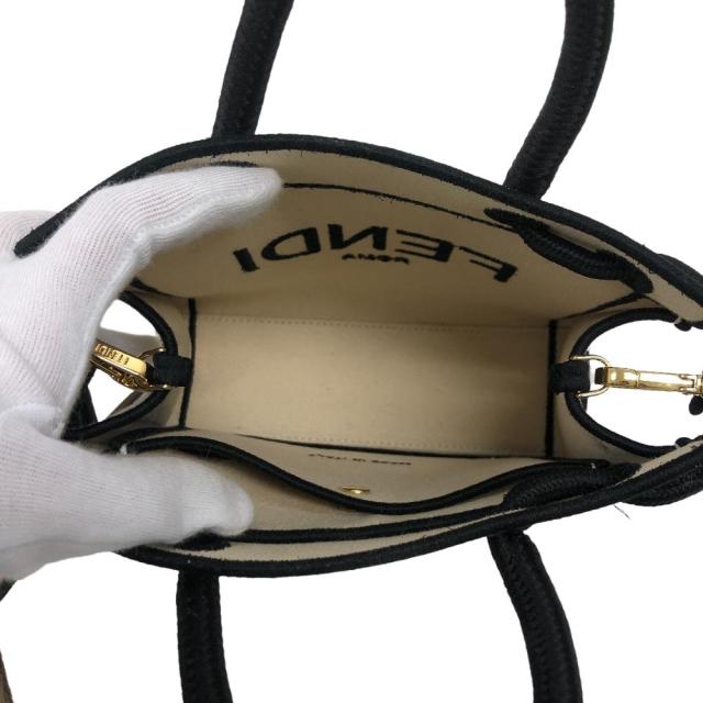 FENDI/フェンディ 8BH380 ROMA MINI キャンバス アイボリー FENDI/フェンディ 8BH380 ROMA MINI キャンバス アイボリー