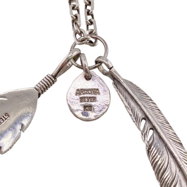 Arizona freedom フェザーネックレスSilver×K18 ARIZONA FREEDOM シルバー925 k18 ARIZONA FREEDOM/アリゾナフリーダム