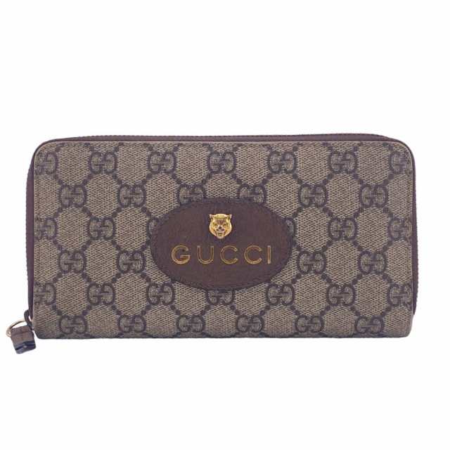 GUCCI/グッチ 473953 GGスプリーム ラウンドファスナー PVC 長財布 ...