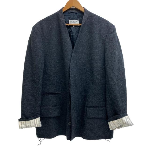 Maison Margiela ウールギャバジン ジャケット Maison Margiela / メゾン マルジェラ： NO COLLAR JACKET