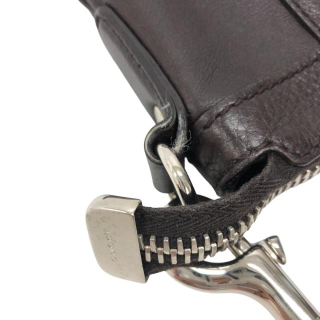 GUCCI/グッチ 233329 レザー ショルダーバッグ ブラウン メンズ