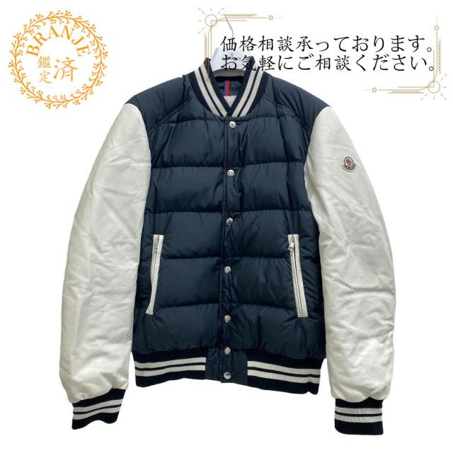 MONCLER/モンクレール  VENTOUX 22年 1 スタジャン レザー ダウンジャケット ブラック メンズ ブランドの通販は 198,000円