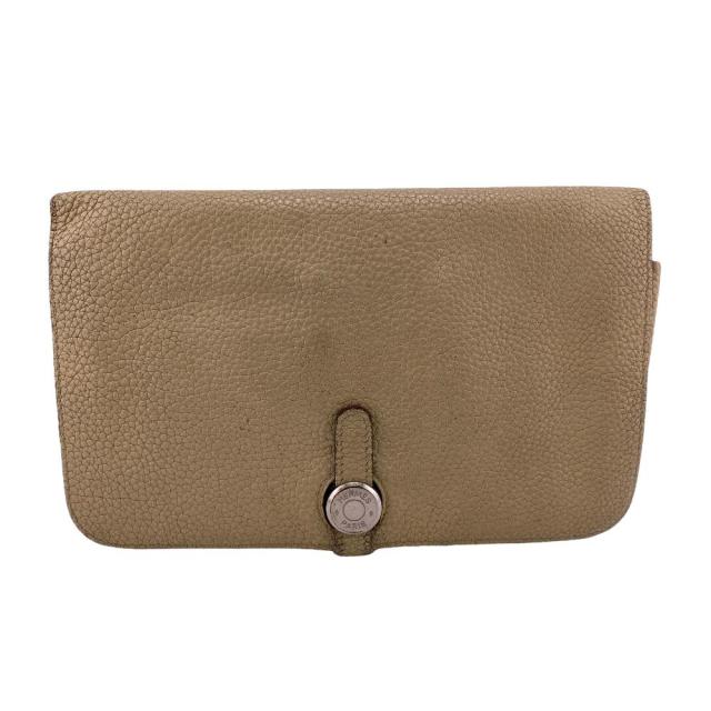 HERMES/エルメス ドゴンGM トゴ 長財布 ベージュ ユニセックス 