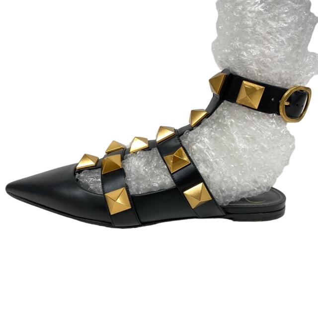 valentino ヴァレンティノ　スタッズ　サンダル　ブラック　黒　37 中古・古着通販】VALENTINO (ヴァレンティノ) ロックスタッズ