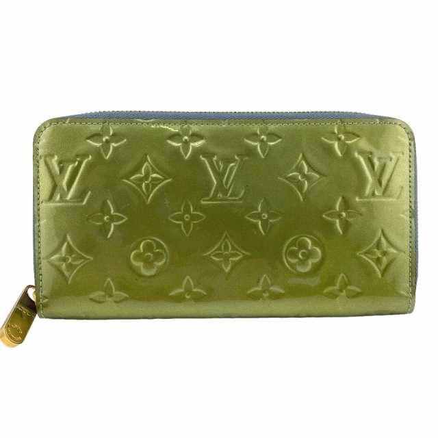 LOUIS VUITTON/ルイヴィトン ビトン M91565 ジッピーウォレット ラウンドファスナー ヴェルニ 長財布 グリーン レディース ブランド