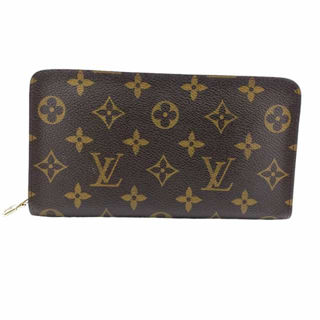 LOUIS VUITTON/ルイヴィトン ビトン M61727 ポルトモネジップ ラウンドファスナー モノグラム レザー 長財布 ブラウン