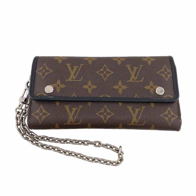 LOUIS VUITTON/ルイヴィトン ビトン M60168 ポルトフォイユロン モノグラムマカサー レザー 長財布 ブラウン メンズ ブランド