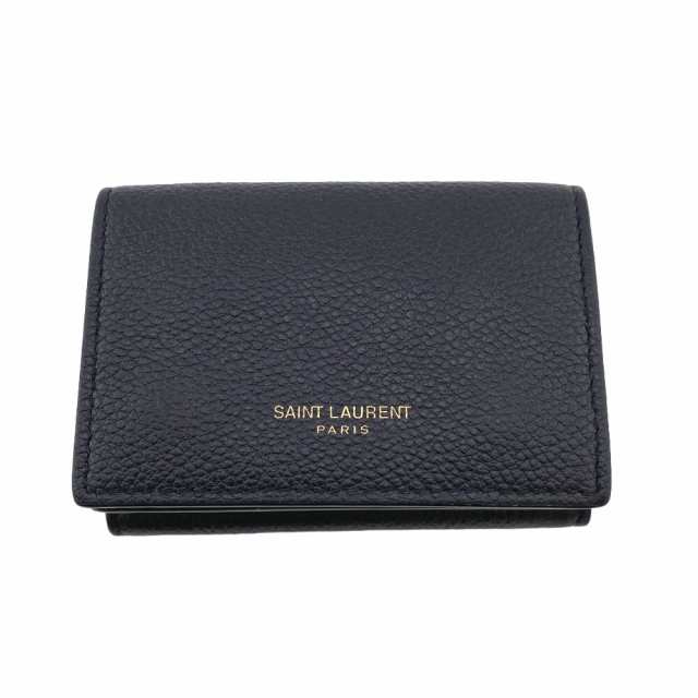 SAINT LAURENT/サンローラン TGN678272 コンパクトウォレット レザー 三つ折り財布 ブラック レディース ブランド