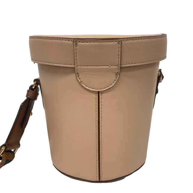 【美品】ステラマッカートニー バケット レザー ショルダーバッグ ピンク Stella McCartney/ステラマッカートニー バケット レザー