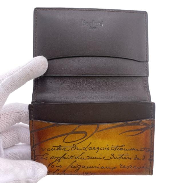 ベルルッティ　カリグラフィ　ホールマーク　名刺入れ　カードケース　レザー Berluti ベルルッティ ホールマーク 名刺入れ カリグラフィ
