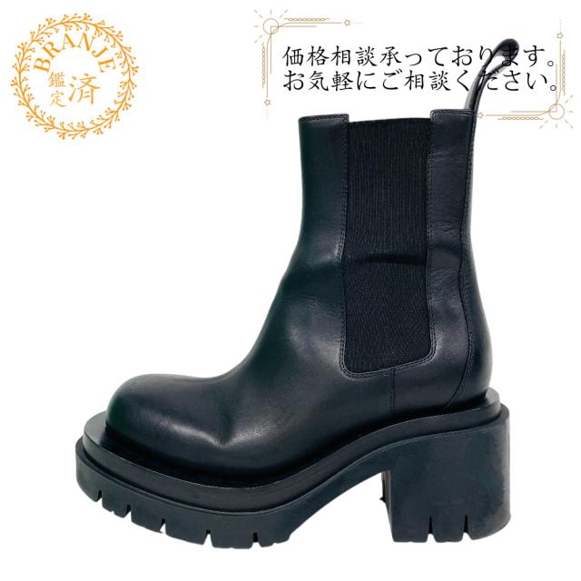 BOTTEGAVENETA ボッテガヴェネタ 22.5 667144 サイドゴアブーツ レザー ブーツ ブラック レディース ブランド