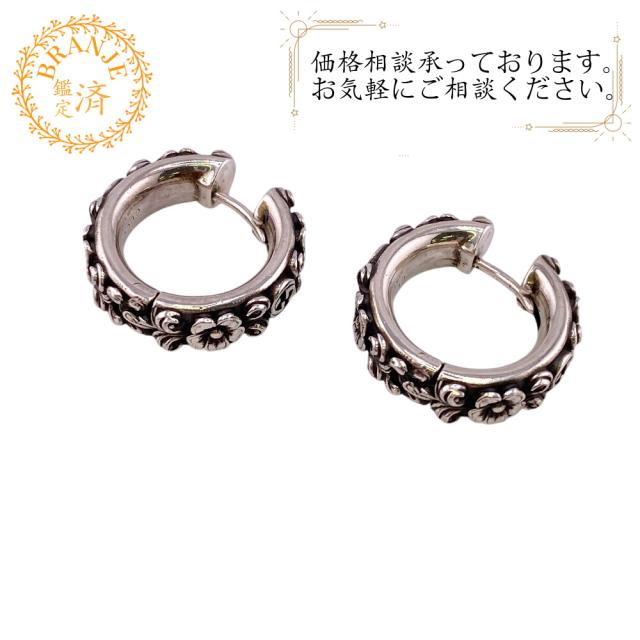 GUCCI グッチ インターロッキングG フラワー シルバー925 ピアス