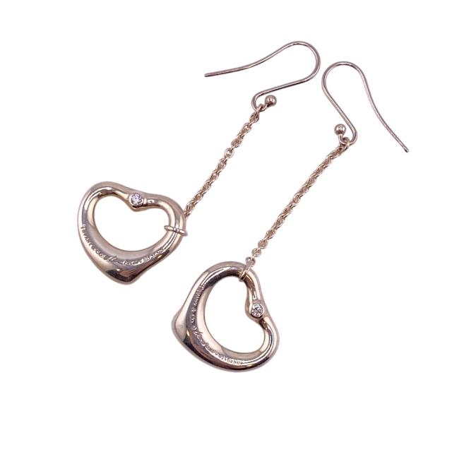 ティファニー TIFFANY&Co. ピアス オープンハート 925×ダイヤ 5.0g