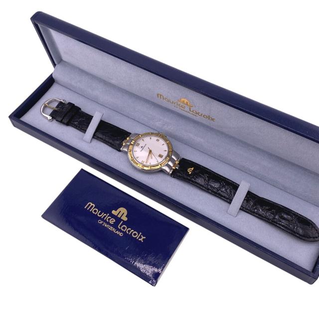 モーリスラクロア Maurice Lacroix 腕時計 3針デイト クォーツ 95472 ホワイト モーリスラクロア Maurice Lacroix 腕時計 3針デイト クォーツ 95472