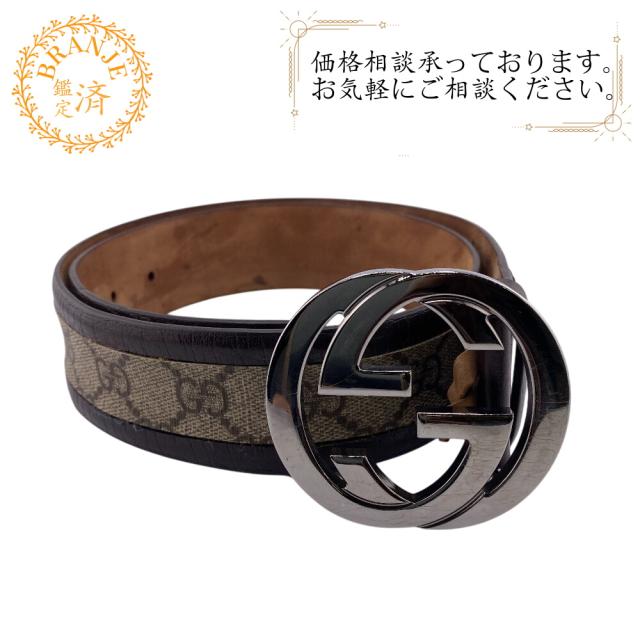 グッチ GUCCI ベルト GGスプリーム インターロッキング Gバックル