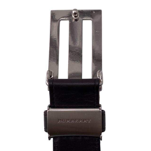 BURBERRY ブラウンレザーベルト Reversible Check TB Belt in Dark birch brown - Women