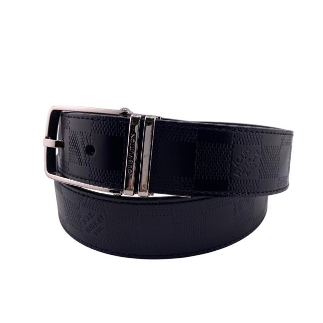 美品　ルイヴィトン　エピ　サンチュール　レザー　ベルト　ゴールド×ブラック ルイヴィトン/LOUIS VUITTON サンチュール レザー エピ ブラック